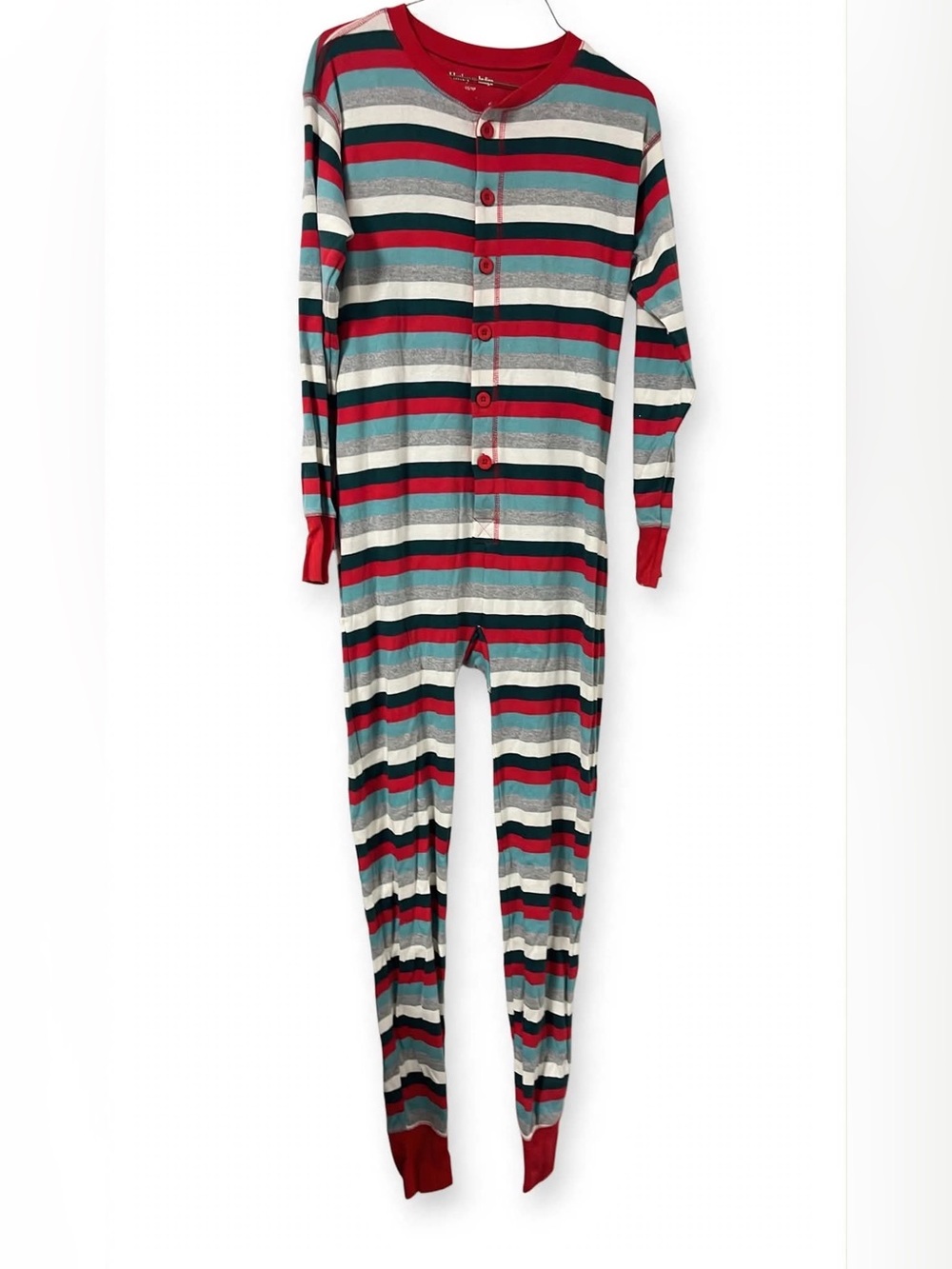 NWT Hatley x Indigo Adult Union Suit Pajama Winter Stripe XS Unisex Butt Flap